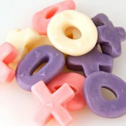 Beulah's Candyland Gummi Hugs And Kisses X O Pink Purple Gummy Valentine Candy 1 Pound