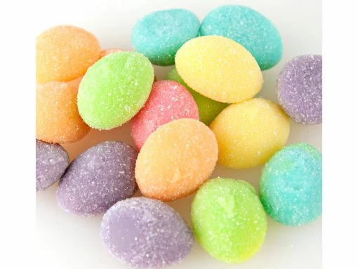 Beulah's Candyland Gummi Sanded Easter Eggs Fruit Flavors Bulk Gummy Easter Candy 4.5 Pounds