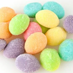 Beulah's Candyland Gummi Sanded Easter Eggs Fruit Flavors Bulk Gummy Easter Candy 2 Pound