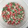 QA Products, Inc. - Beloit, Wisconsin Christmas Candy Cane Shapes Red Green Candy Canes Topping Sprinkles 1 Pound Sprinkles & Toppings