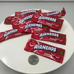Perfetti Mini Airheads Cherry Flavor 1 Pound Bulk Air Heads Wrapped Candy