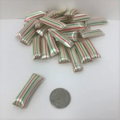 Beulah's Candyland Christmas Candy Old Fashion Chocolate Mint Straws 2 Pounds Red Green White Striped
