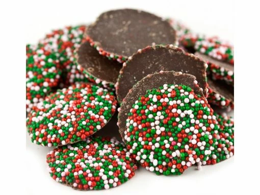 Beulah's Candyland Christmas Nonpareils Dark Chocolate Candy Nonpareils 2 Pounds