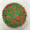 QA Products, Inc. - Beloit, Wisconsin Christmas Red And Green Tree Shapes Bakery Topping Sprinkles 8 Ounces