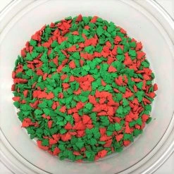 QA Products, Inc. - Beloit, Wisconsin Christmas Red And Green Tree Shapes Bakery Topping Sprinkles 8 Ounces