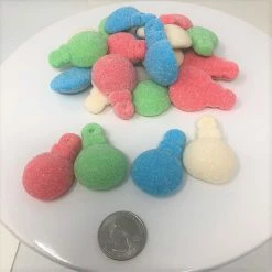 Beulah's Candyland Gummi Glitter Ornaments Sugar Sanded Gummy Christmas Candy 4.4 Pounds