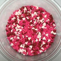 QA Products, Inc. - Beloit, Wisconsin Valentine Hearts And Sprinkle Mix Red Pink White Topping Sprinkles 1 Pound Sprinkles & Toppings
