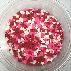 QA Products, Inc. - Beloit, Wisconsin Valentine Hearts Shapes Red/White/Pink Bakery Topping Sprinkles 1 Pound Sprinkles & Toppings