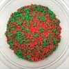 QA Products, Inc. - Beloit, Wisconsin Christmas Holly Shapes Berry Shapes Red Green Bakery Topping Sprinkles 1 Pound