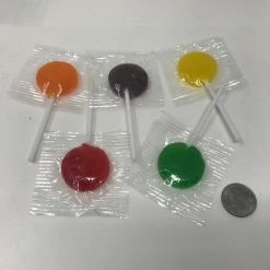 Beulah's Candyland Assorted Lollipops Hard Candy 5 Flavors 2 Pound Bag Wrapped Candy