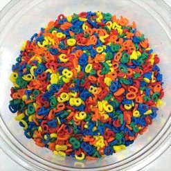 Mavalerio Sprinkles & Toppings Number Shapes Bakery Topping Sprinkles Tiny Numbers Primary Colors 2 Pounds