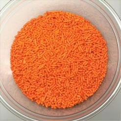 QA Products, Inc. - Beloit, Wisconsin Sprinkles Orange Jimmies Bakery Topping 1 Pound Colored Sprinkles Sprinkles & Toppings