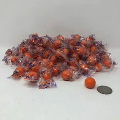 Beulah's Candyland Jawbreakers Orange Color Small Wrapped Candy Jawbreaker Jaw Breaker 2 Pounds
