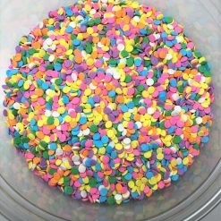 QA Products, Inc. - Beloit, Wisconsin Sprinkles & Toppings Pastel Sequin Shapes Bakery Topping Sprinkles Sequins 8 Ounces