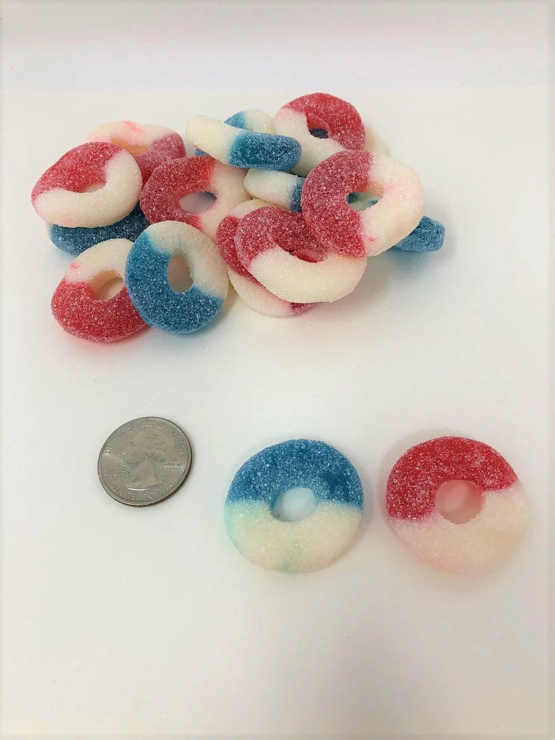 Beulah's Candyland Patriotic Gummi Rings 4.5 Pounds Gummy Freedom Rings Bulk Gummy Candy 3 Beulah's Candyland Patriotic Gummi Rings 4.5 Pounds Gummy Freedom Rings Bulk Gummy Candy