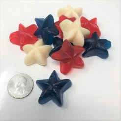 Beulah's Candyland Patriotic Gummi Stars 5 Pounds Red White Blue Candy Patriotic Candy