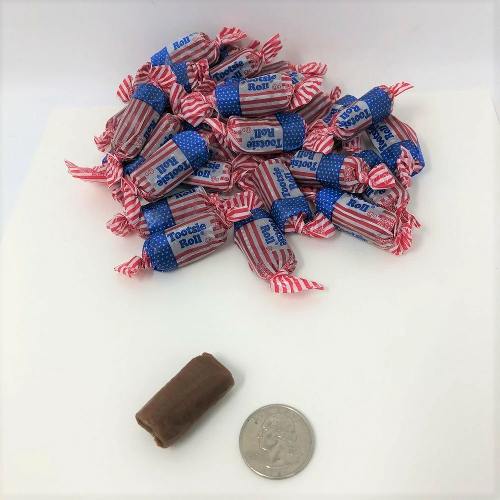 Beulah's Candyland Patriotic Tootsie Rolls Midgee Flag Wrapped 1 Pound Tootsie Rolls Bulk Candy 4 Beulah's Candyland Patriotic Tootsie Rolls Midgee Flag Wrapped 1 Pound Tootsie Rolls Bulk Candy