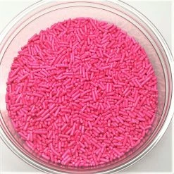 QA Products, Inc. - Beloit, Wisconsin Sprinkles Pink Jimmies Bakery Topping 1 Pound Colored Sprinkles Sprinkles & Toppings