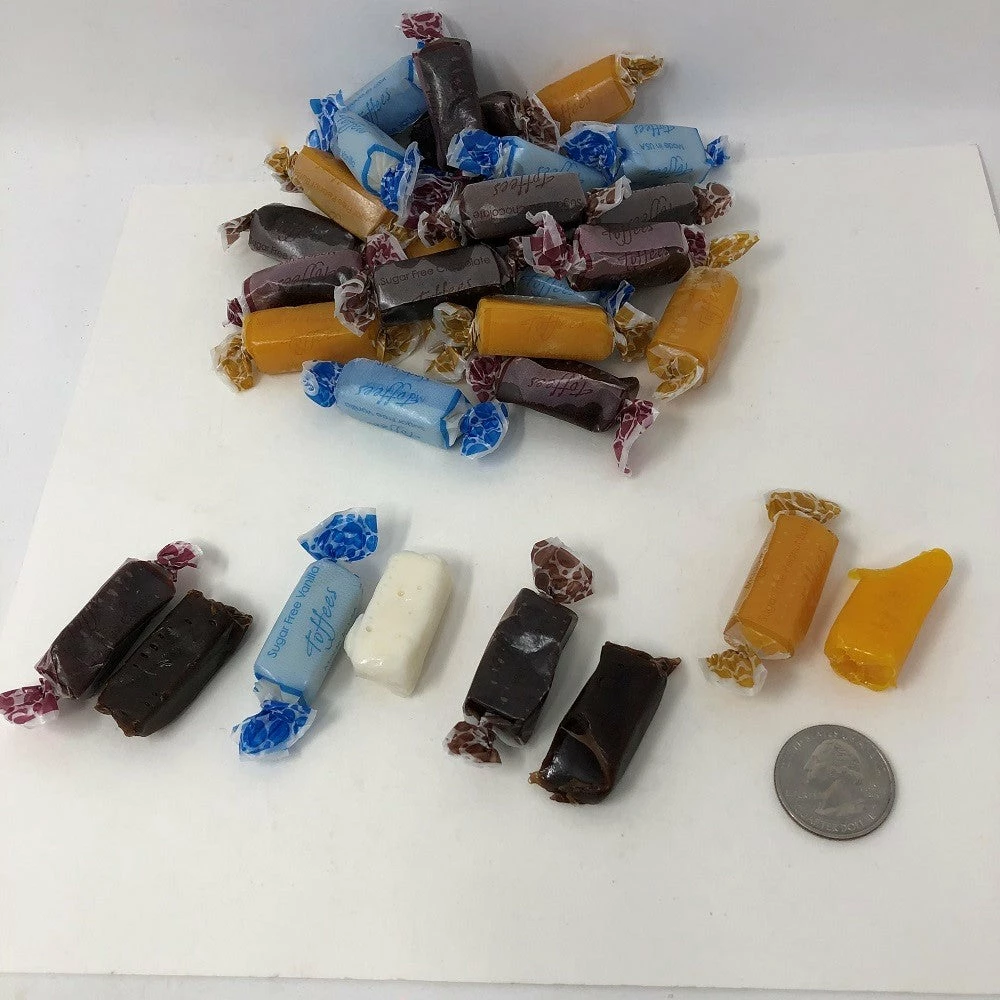 Hillside Candy - Hillside, New Jersey Sugar Free Candy Go Lightly Sugar Free Toffee Bulk Wrapped 2 Pounds Assorted Toffee 3 Hillside Candy - Hillside, New Jersey Sugar Free Candy Go Lightly Sugar Free Toffee Bulk Wrapped 2 Pounds Assorted Toffee