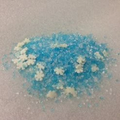 QA Products, Inc. - Beloit, Wisconsin Snow Globe Mix White Snowflakes Blue Sugar Bakery Topping Sprinkles 8 Ounces Sprinkles & Toppings