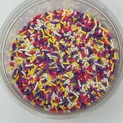 QA Products, Inc. - Beloit, Wisconsin Spring Mix Sprinkles Pastel Jimmies Bakery Topping 8 Ounces Colored Sprinkles