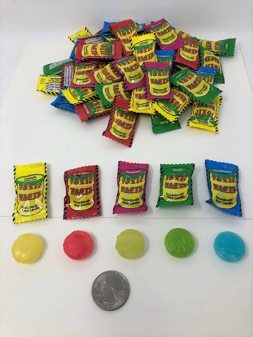 Candy Dynamics - Indianapolis, Indiana Wrapped Candy Toxic Waste Hazardously Sour Candy 2 Pounds Wrapped 3 Candy Dynamics - Indianapolis, Indiana Wrapped Candy Toxic Waste Hazardously Sour Candy 2 Pounds Wrapped