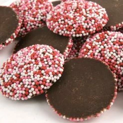 Beulah's Candyland Valentine Nonpareils Dark Chocolate Candy Nonpareil 5 Pounds Valentine Candy