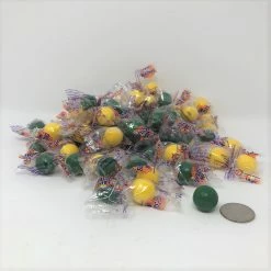 Beulah's Candyland Jawbreakers Yellow And Green Colors Small Wrapped Candy 2 Pounds Jawbreaker